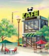 Panda Cafe Building Blocks Set with LED Lights