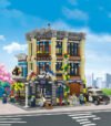 City Police Station and Donut Shop Street Scene Modular Building Block Set