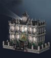 Batman Arkham Lunatic Hospital building block toy set with lights