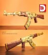 Gold AK47 building block set