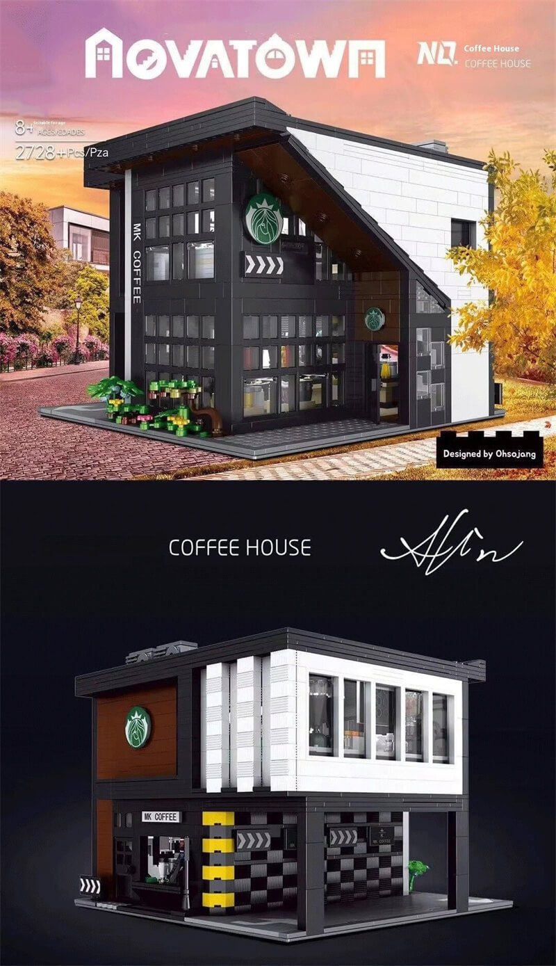 Mould King 16036 Coffee House Building Block Set with Light