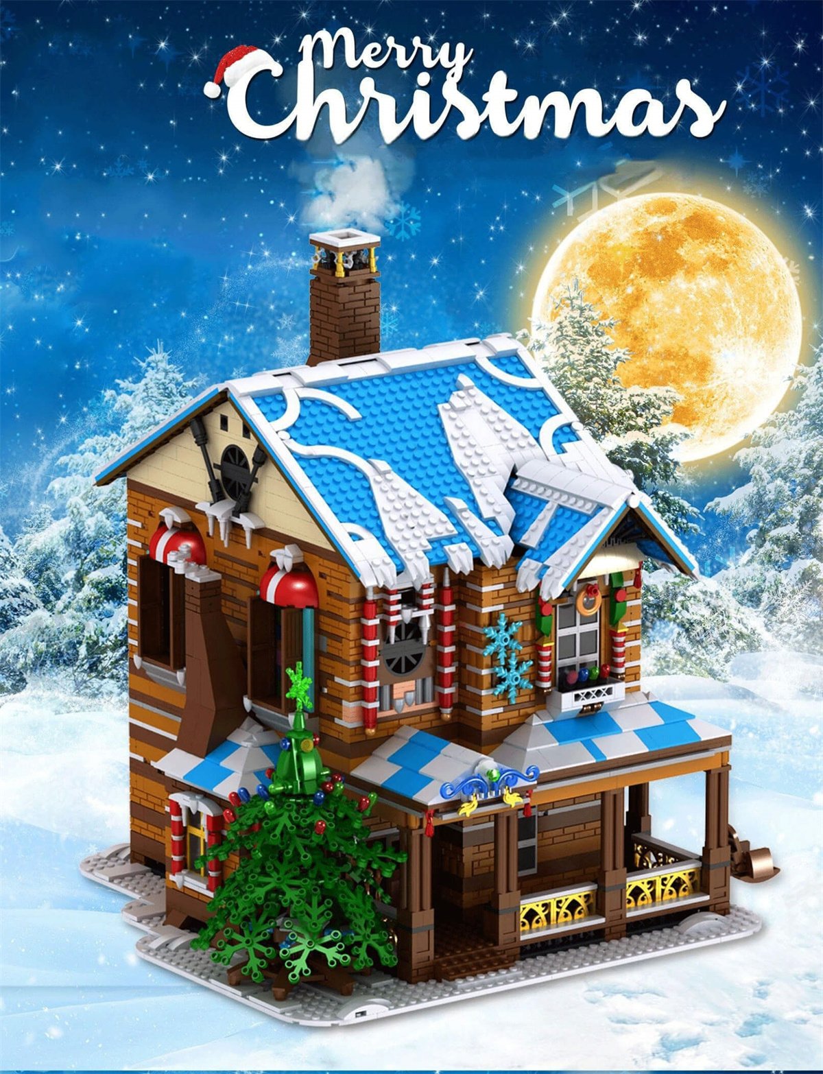 Christmas House Bricks Toy