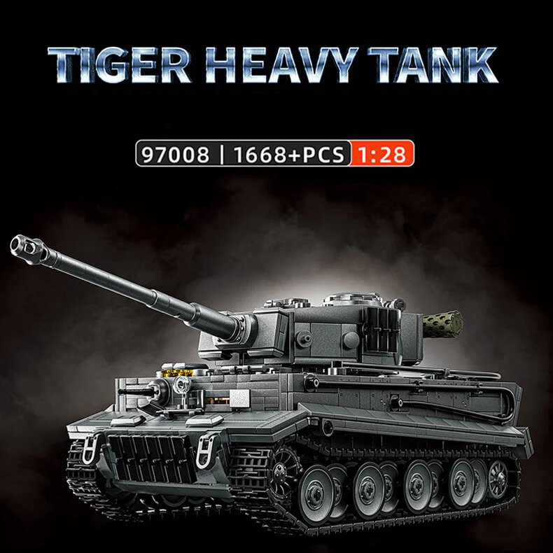 12GO 97008 German WWII Tiger Heavy Tank (Gray Version)