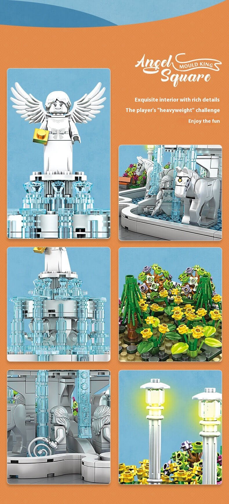 Modular City Building Block Set with Lights