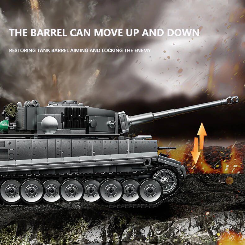 12GO 97008 German WWII Tiger Heavy Tank (Gray Version)