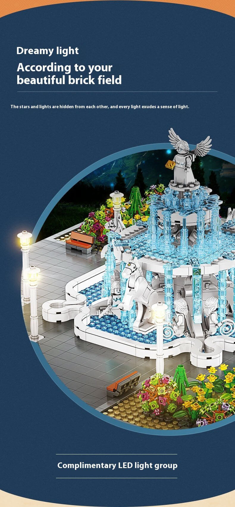 Modular City Building Block Set with Lights