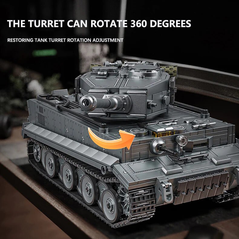 12GO 97008 German WWII Tiger Heavy Tank (Gray Version)