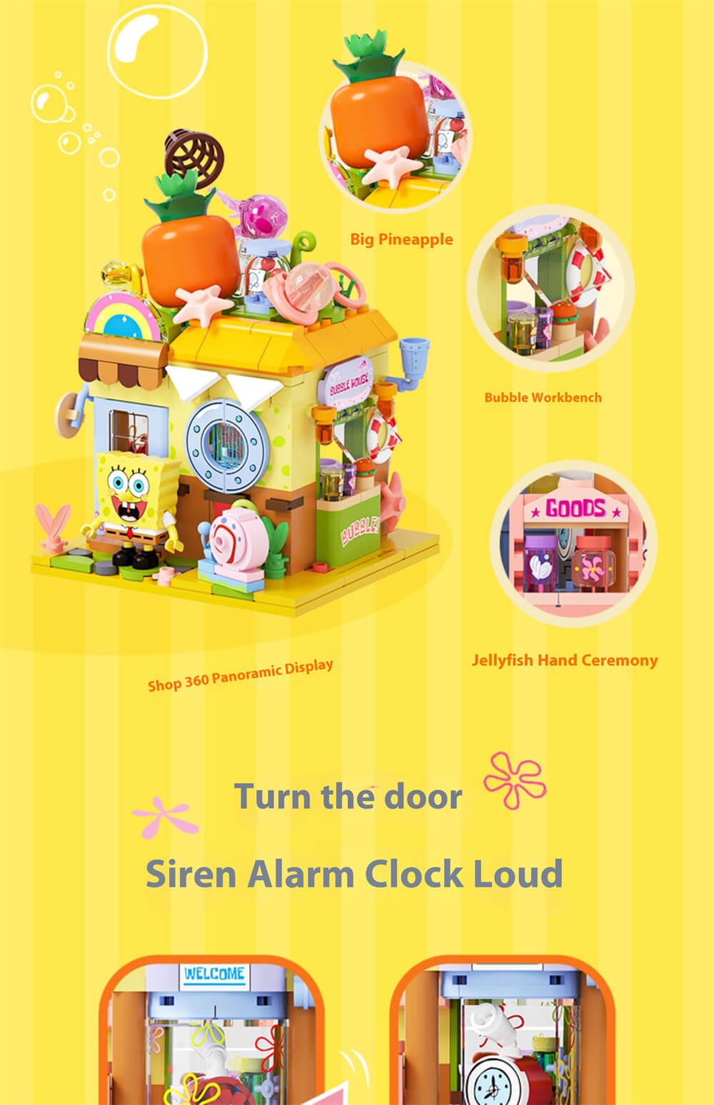 AREA-X SpongeBob SquarePants funny shop AB0056 AB0057 AB0058 AB0059