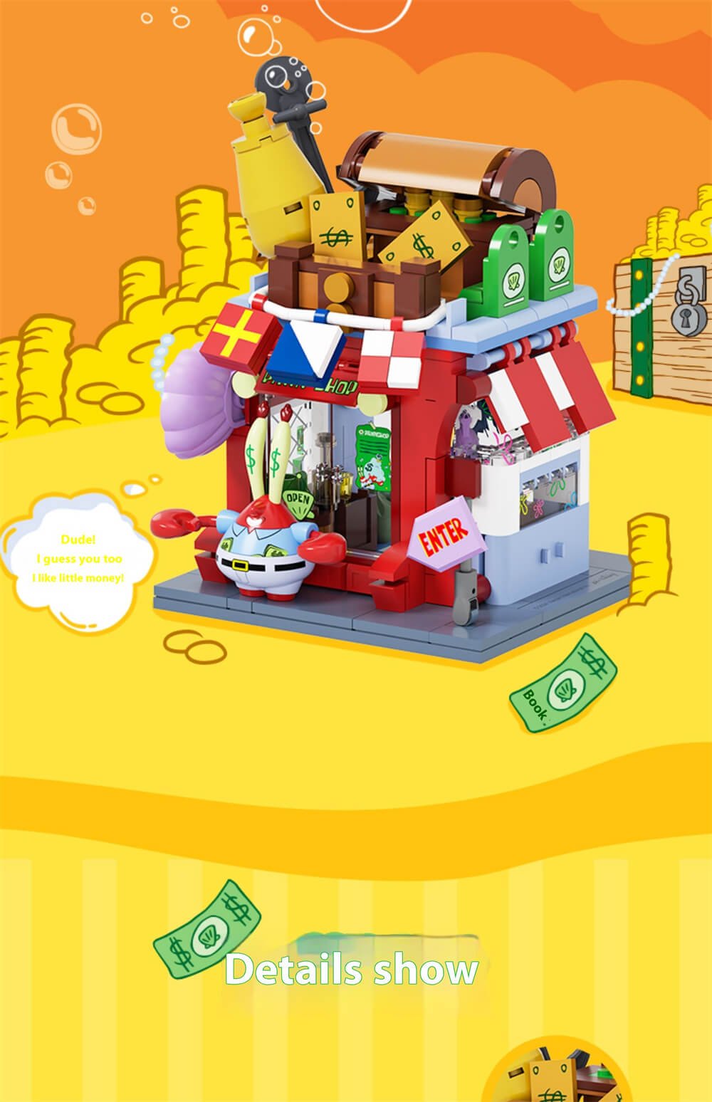 AREA-X SpongeBob SquarePants funny shop AB0056 AB0057 AB0058 AB0059