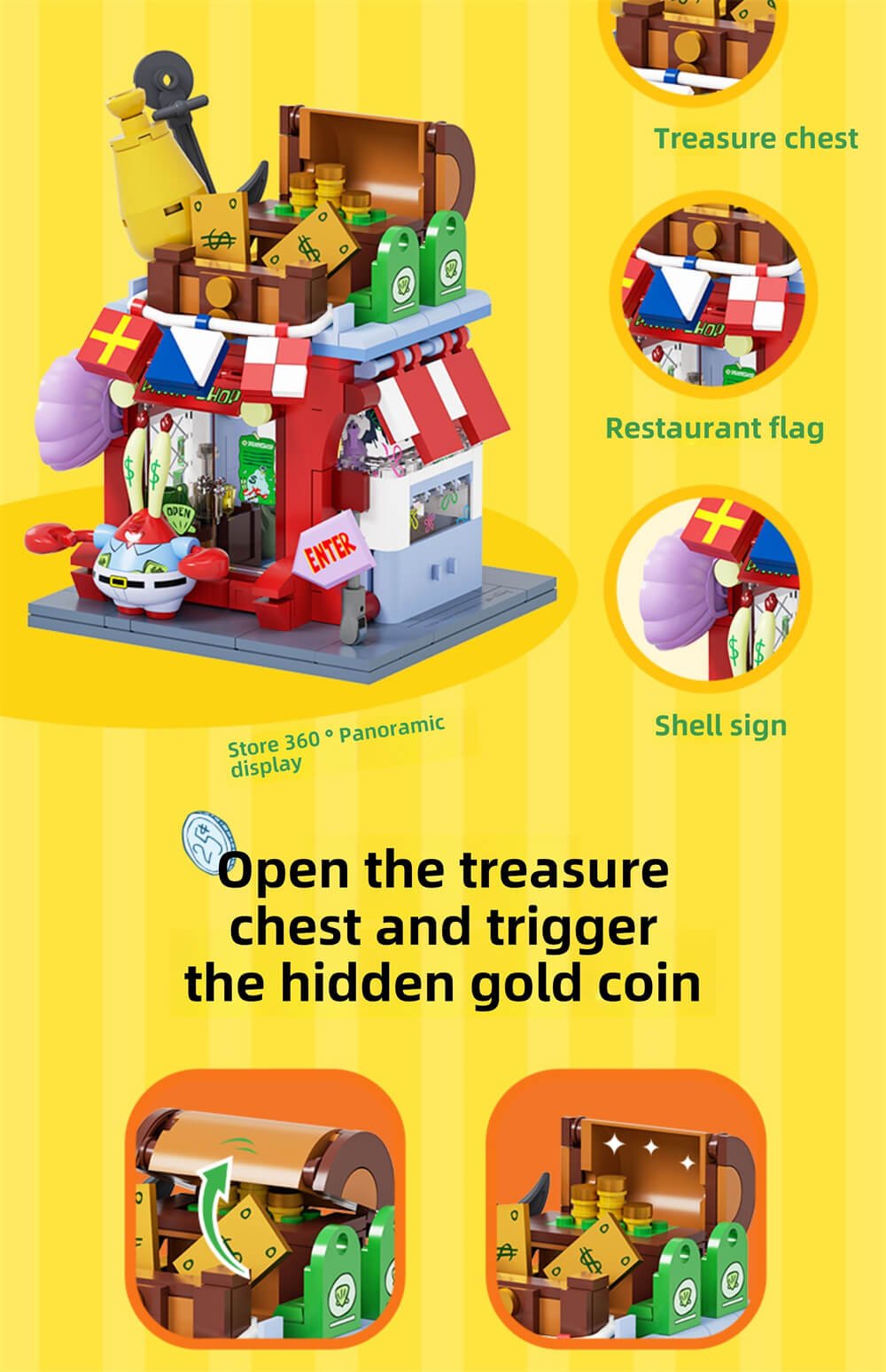 AREA-X SpongeBob SquarePants funny shop AB0056 AB0057 AB0058 AB0059