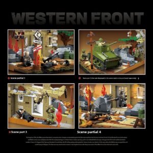 QUANGUAN 100280 Western Front, WWII building block toy set