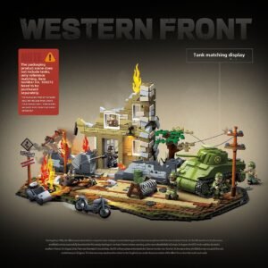 QUANGUAN 100280 Western Front, WWII building block toy set
