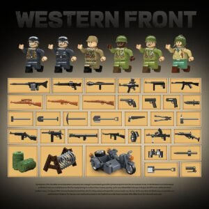 QUANGUAN 100280 Western Front, WWII building block toy set