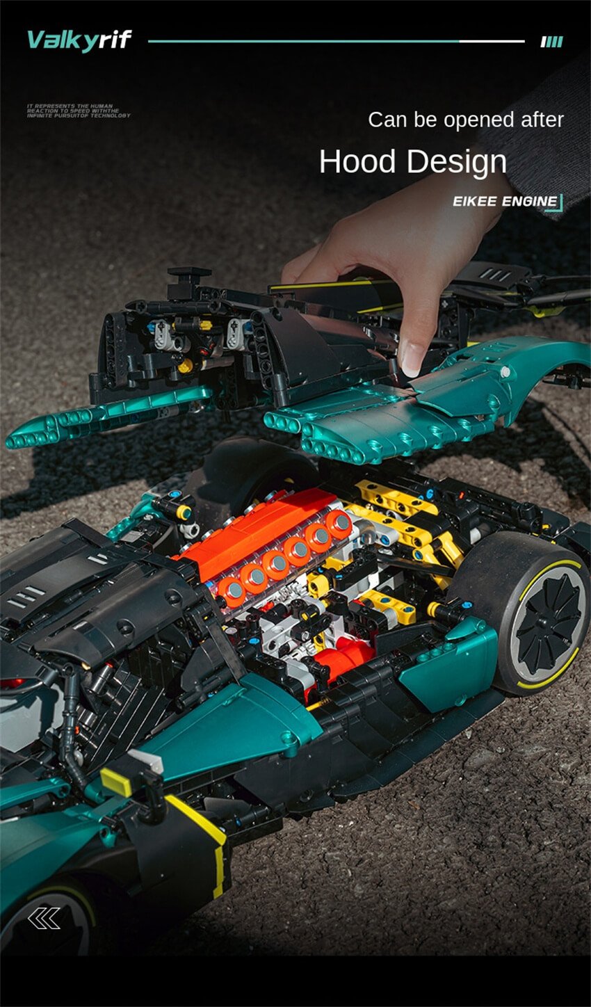 EIKEE Y18006 Aston Martin Valkyrif AMR Pro -3868 pcs building block set