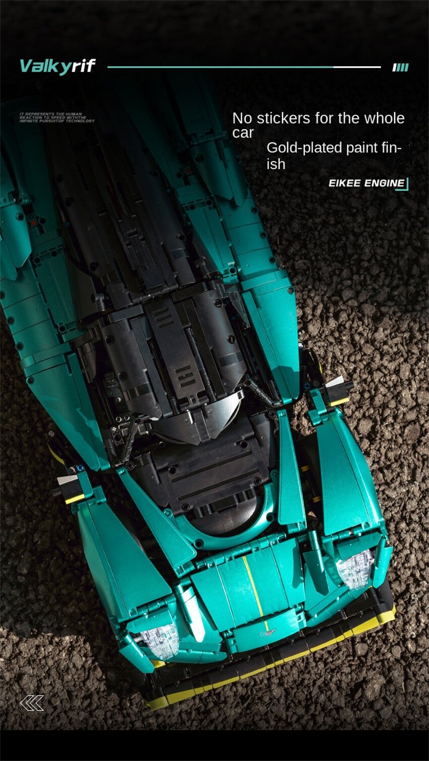 EIKEE Y18006 Aston Martin Valkyrif AMR Pro -3868 pcs building block set