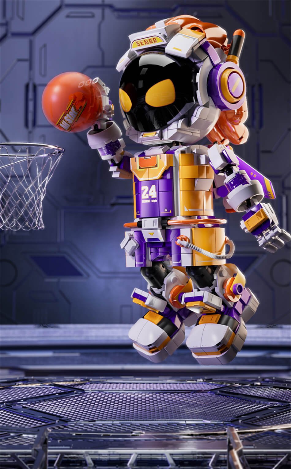 Sembo 203402 No. 24 Kobe Black Mamba Starry Sky Dunk