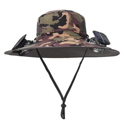 Solar fan hat