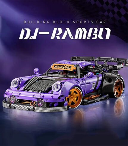KBOX 10544 Low-riding retro Porsche 911 building block set