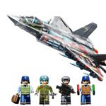J-35 Fighter Aircraft Building Block Model W/light
