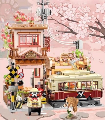INBRIXX 880036 Kumamon Train Station Building Blocks Toy