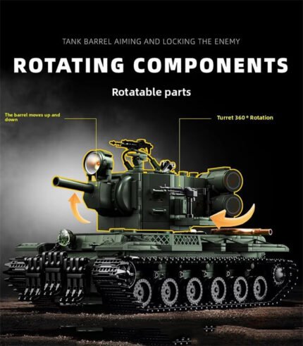 12GO 98003 KV-2 HEAVY RC TANK Brick Model