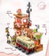 INBRIXX 880036 Kumamon Train Station Building Blocks Toy