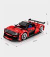 Red super sports car building block model