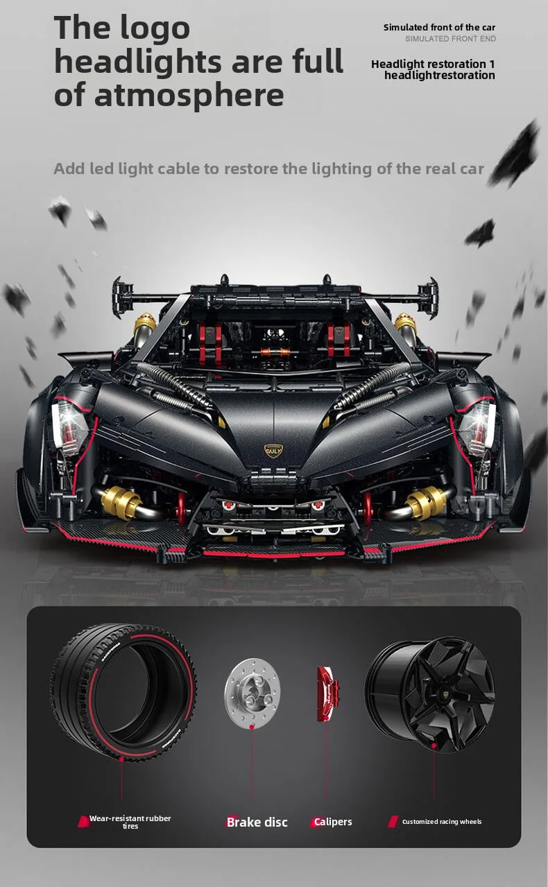 GULY 10639 Lamborghini Venom Supercar Building Blocks 2 GULY 10639 Lamborghini Venom Supercar Building Blocks