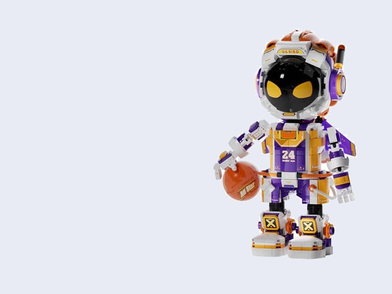 Sembo 203402 No. 24 Kobe Black Mamba Starry Sky Dunk