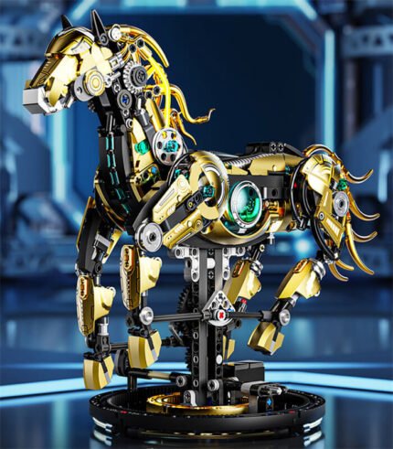 MJ13088 Mechanical horse with light and can run