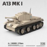 British Army A13 MK I tank building block toy