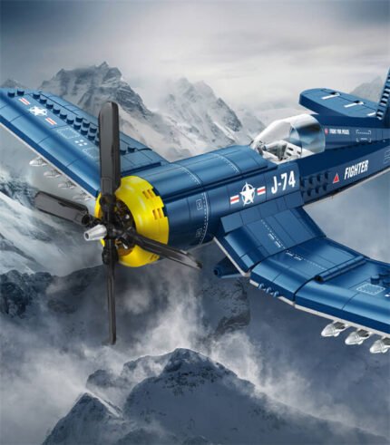 F4U Corsair fighter bricks toy