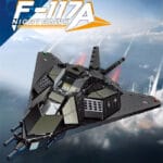 F-117A Nighthawk bricks toy, fighter jet building blocks toy