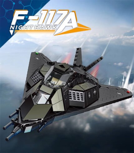 F-117A Nighthawk bricks toy, fighter jet building blocks toy