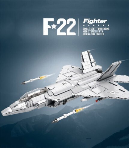 Reobrix 33020 F-22 Raptor Fighter building block model, military fighter building block set
