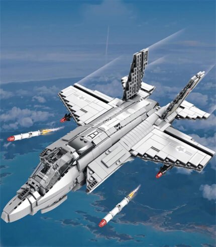 ReoBrix 33021 F35 fighter jet bricks toys, military aircraft building block toys