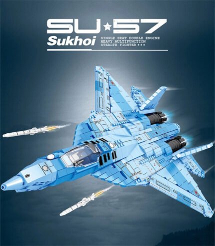 SU-57 fighter building block toys