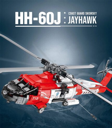 ReoBrix 33026 HH-60J Guard Search And Rescue Aircraft Building Block Toy