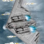 B2 bomber building block model military aircraft building block toy