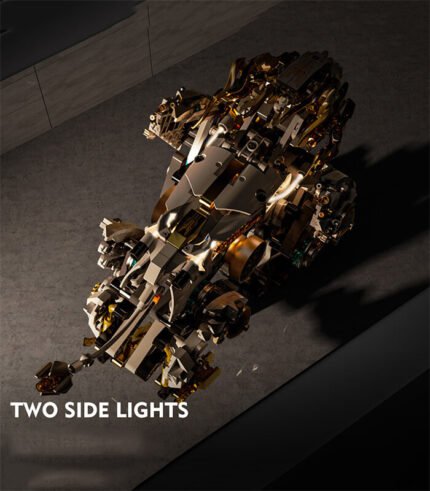 MJ13090 Mechanical lion with light can run
