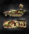 QUANGUAN 100318 Sd.Kfz.251/20 half-track armored vehicle bricks toy，Army building block toy set