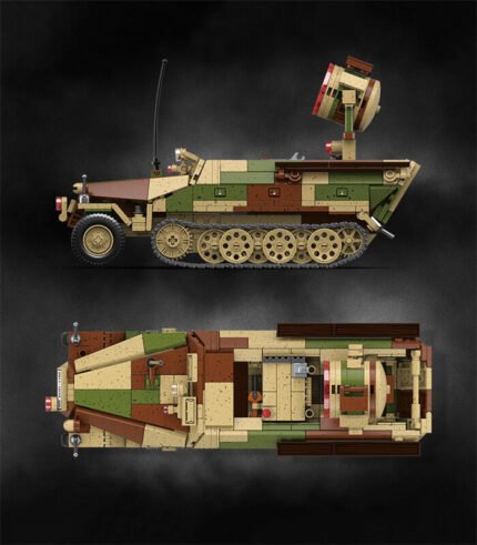 QUANGUAN 100318 Sd.Kfz.251/20 half-track armored vehicle bricks toy，Army building block toy set