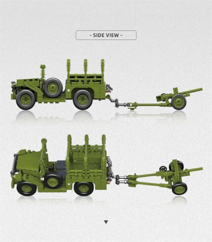 US Army M3 AT GUN DODGE BEEF WC52 Building Block Toy