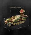 QUANGUAN 100318 Sd.Kfz.251/20 half-track armored vehicle bricks toy，Army building block toy set