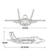 ReoBrix 33021 F35 fighter jet bricks toys, military aircraft building block toys