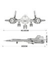 Reobrix 33041 SR-71 Blackbird bricks toy, airplane building block toy