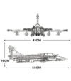 ReoBrix 33035 Rafale fighter jet building block toy, military aircraft building block toy