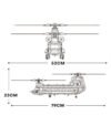 Reobrix 33031 CH-47 Transport Helicopter Chinook Building Block Toy