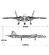 Reobrix 33030 SU-57 Fighter Jet Building Block Toy | Military Aircraft Building Block Toy