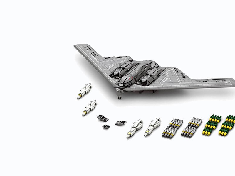 B2 bomber building block model